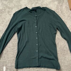 Green Button Up Sweater